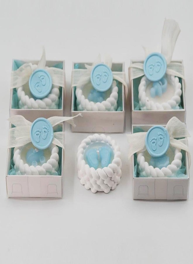MIODUO DECOR 8 Pack Baby Shower Decorations Boy Blue Candy for Baby Shower Gifts for Guest Baby Boy Brithday Candle - Image 1